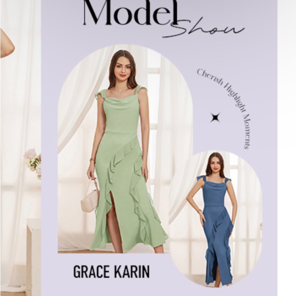 NEW Grace Karin Sleeveless Fishtail Dress Sz 14